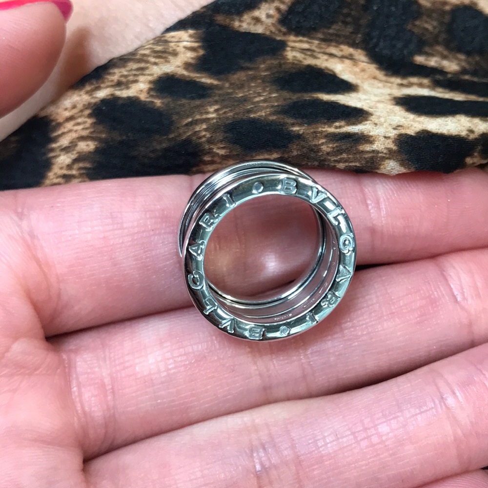 Bvlgari B.Zero 1 18K White Gold Ring Size 4.75 - Picture 7 of 7